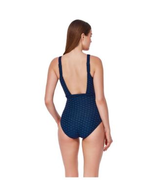 Women's Scaled Up Surplice Knit One Piece