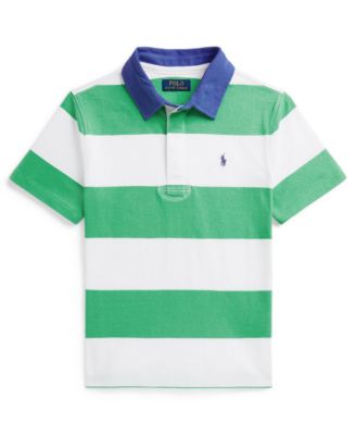 Boys' 8-20 Striped Cotton Short-Sleeve Rugby Shirt