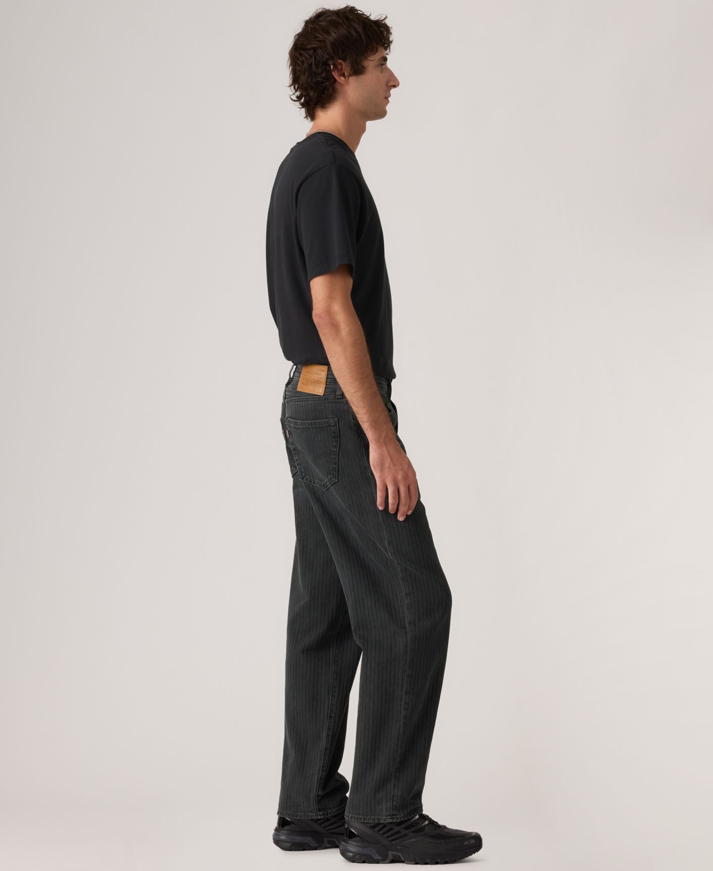 Мужские джинсы Levi's Premium 568 Loose Straight-Leg, цвет: Оникс — фото 4