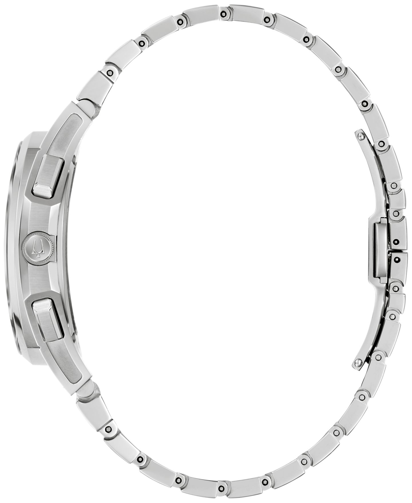 Мужские часы Bulova Curv Progressive Sport Silver-Tone Stainless Steel Bracelet Watch 44mm — фото 2