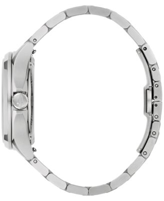 Men's Tony Bennett NYC Silver-Tone Stainless Steel Bracelet Watch 32mm