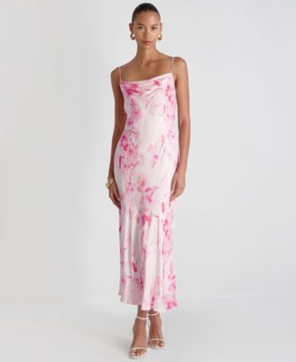 Women's Oona Satin Sophie Cowl Neck Flare Midi Dress