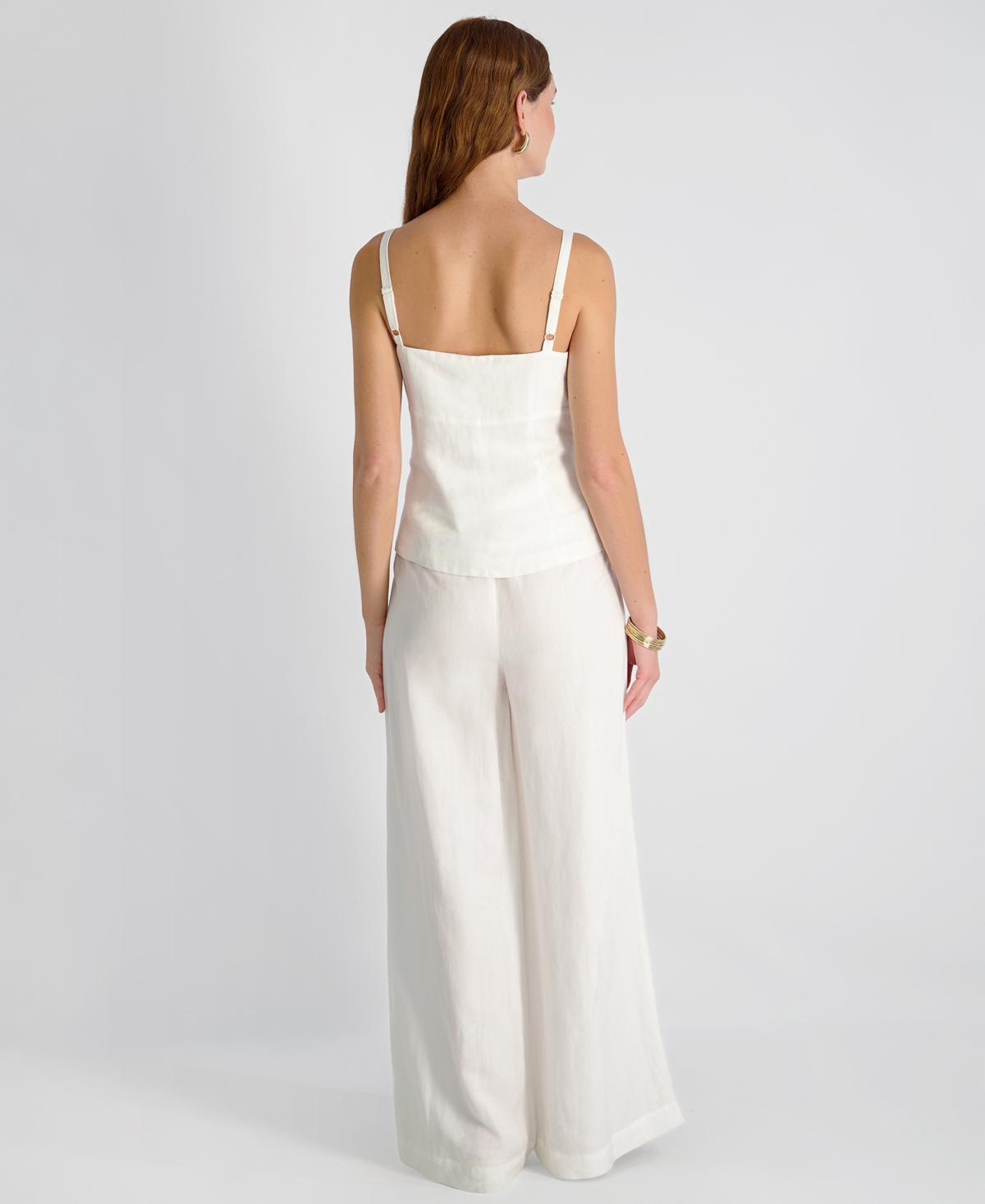 French Connection Women's Cooper Linen Tailored V-Neck Cami Top