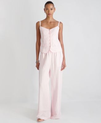 Women's Cooper Linen-Blend Wide-Leg Pants