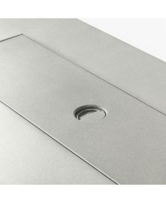 42inch Rectangle Steel Fire Pit Outdoor Fire Table with Glass Wind Guard