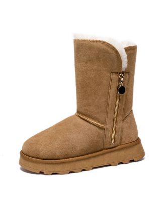 Women's Shearling and Suede Winter Boots CY2466