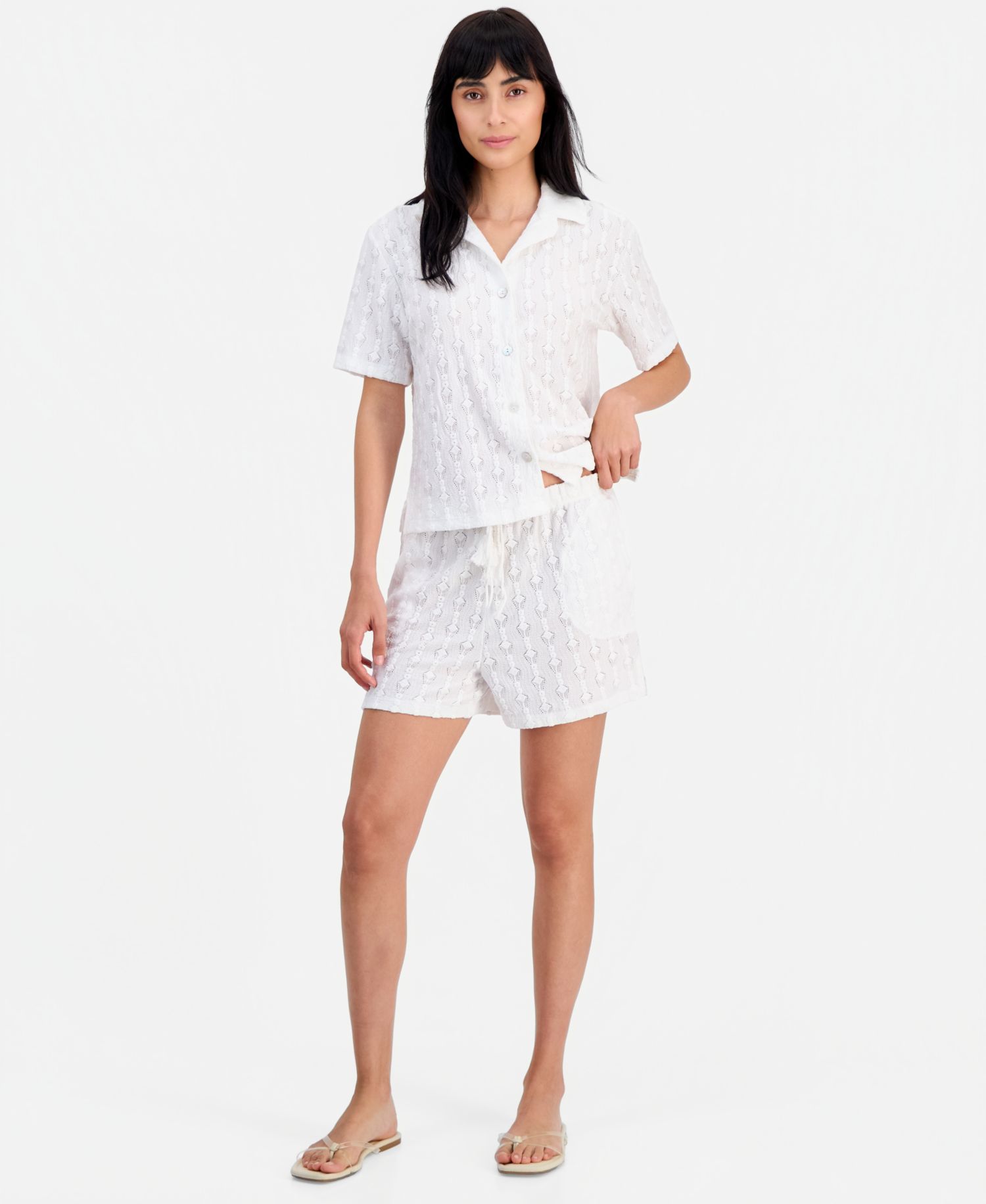 Women's Pull-On Drawstring Swim Cover-Up Shorts