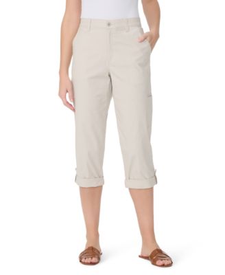 Women's Adjustable-Hem Cargo Capri Pants