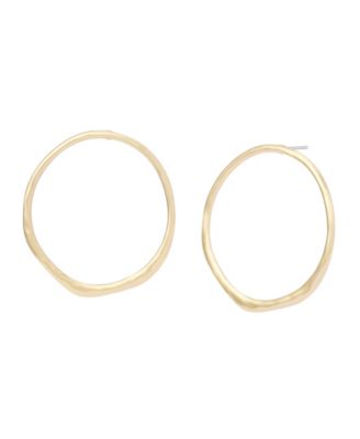 Robert Lee Morris Soho Silver Sculpted Medium Circle Post Earrings - Gold 48$