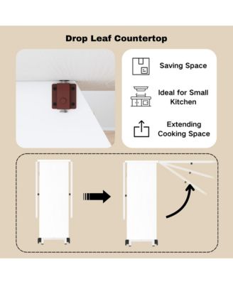 Folding Dining Table with Drawers and Cabinets