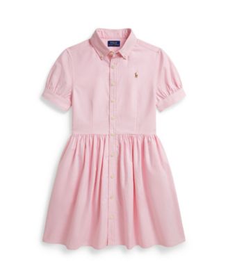 Girls' 7-16 Button-Down Collar Oxford Shirt Dress