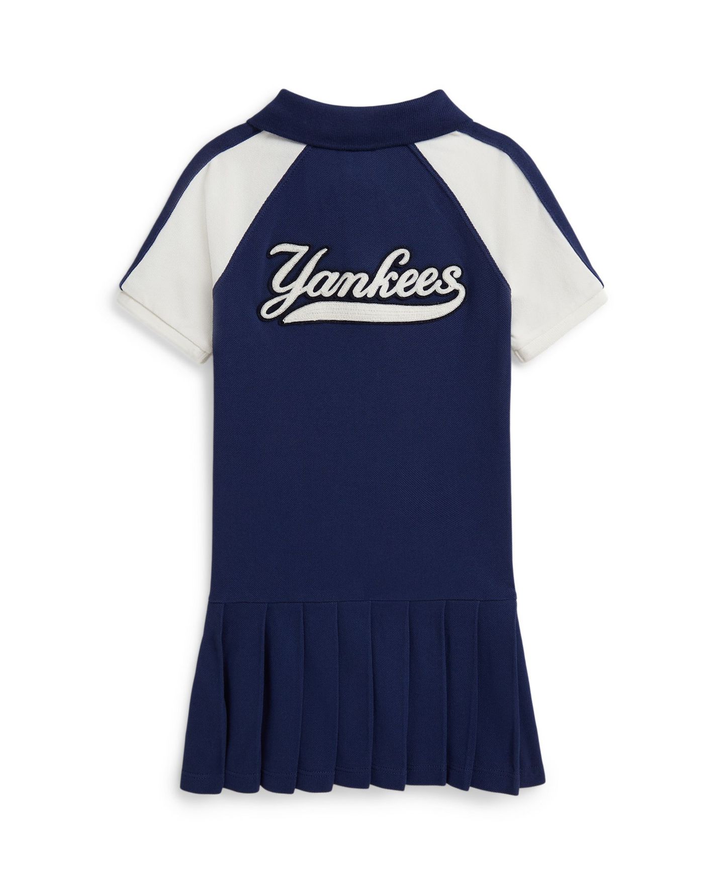 Платье Polo Ralph Lauren Yankees Polo Collar Dress для девочек, цвет: Тёмно-синий / Белый — фото 2