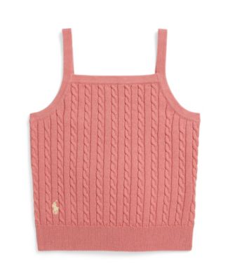Girls' 2T-6X Mini Cable Sleeveless Tank Top