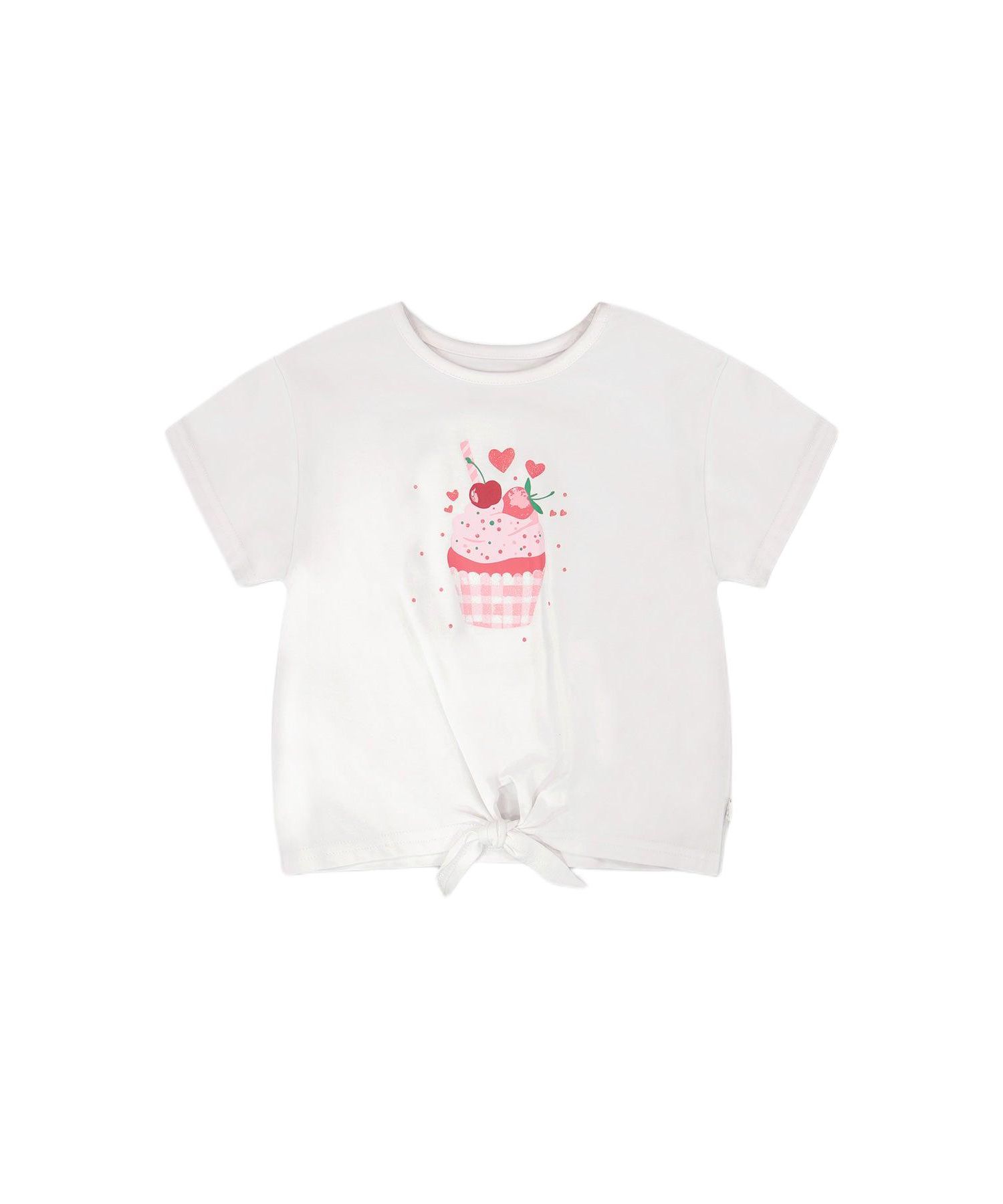 Big Girls Cotton Tie at Waist Jersey T-Shirt