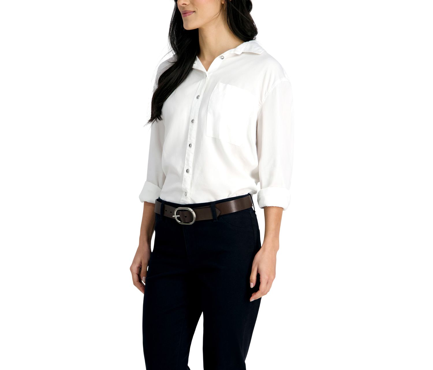 Reversible Center Bar Buckle Dress Belt