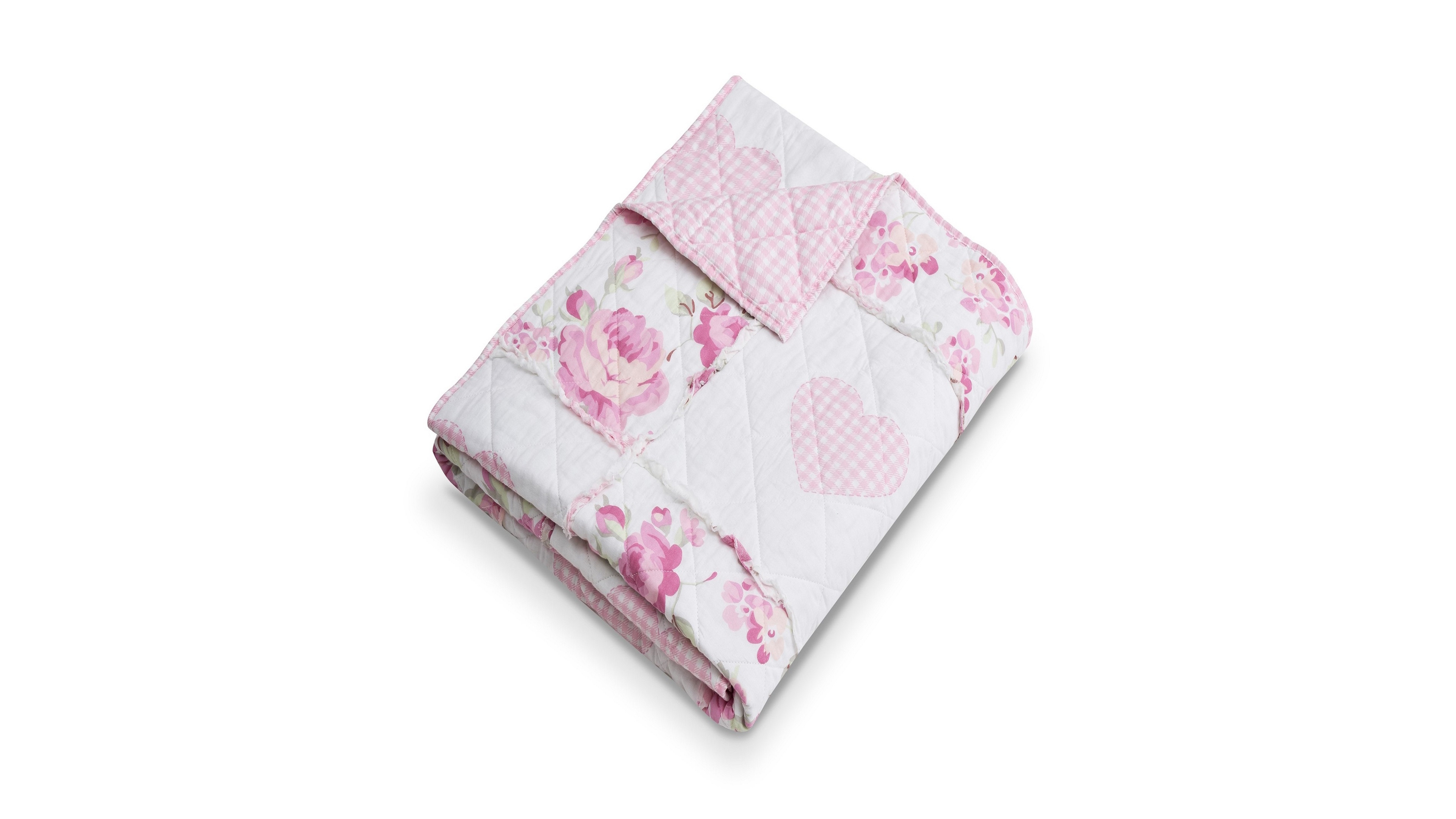 Greenland Home Fashions Veronica's Hearts Shabby Chic Ruffled Throw, 50" x 60"