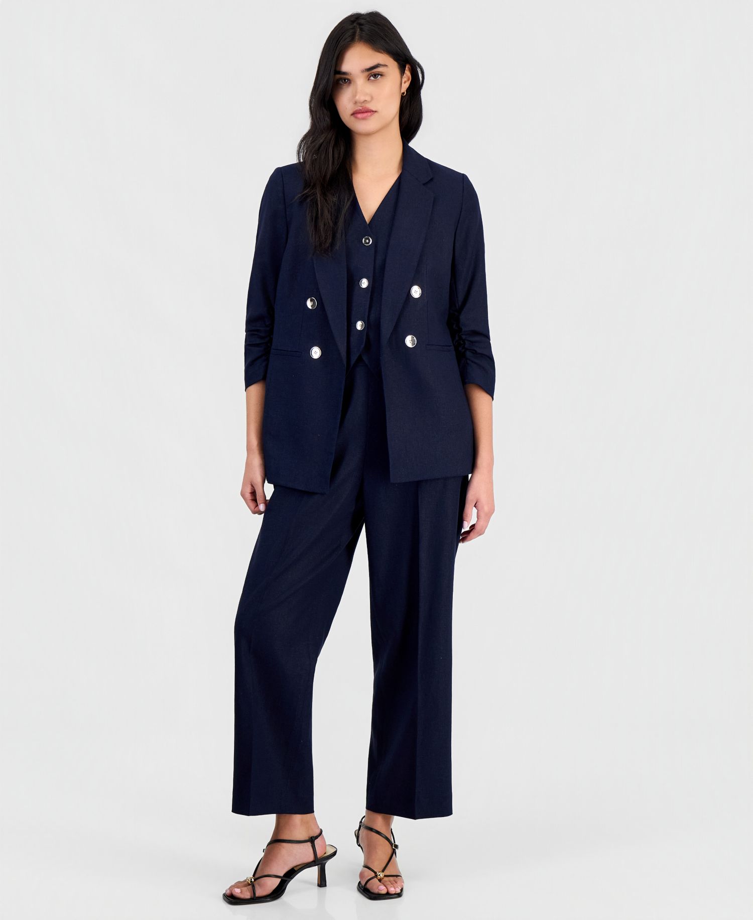 Women's Pull-On Linen-Blend Pants