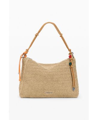 Women's Large Raffia Charms Bag