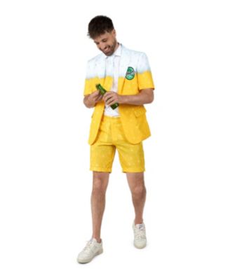 Men's Summer Suit - With Bottle Opener Tie - Yellow