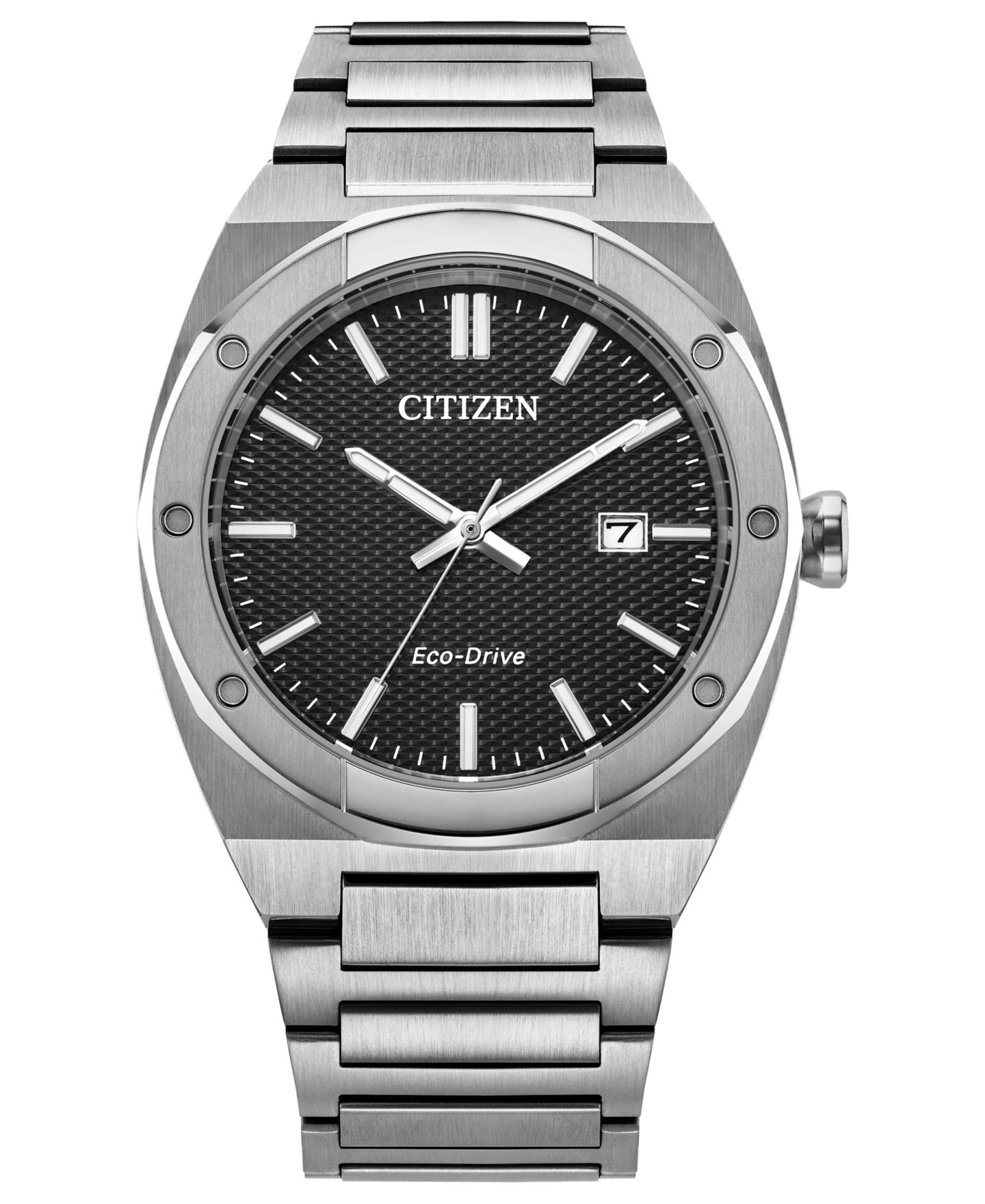 Мужские часы Citizen Sport Luxury на серебристом браслете из нержавеющей стали, 40 мм — фото 1