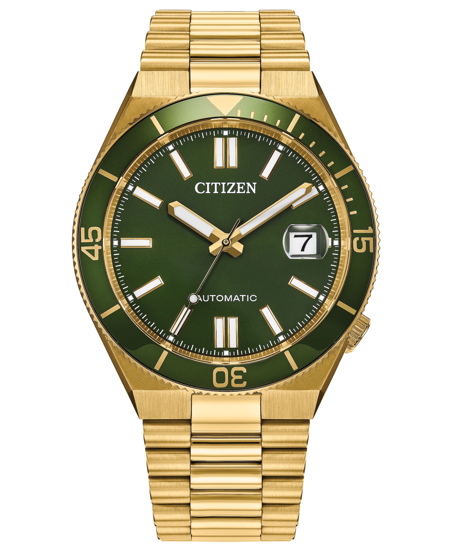 Мужские часы Citizen Tsuyosa Shore Gold-Tone Stainless Steel Bracelet Watch, 40mm — фото 1