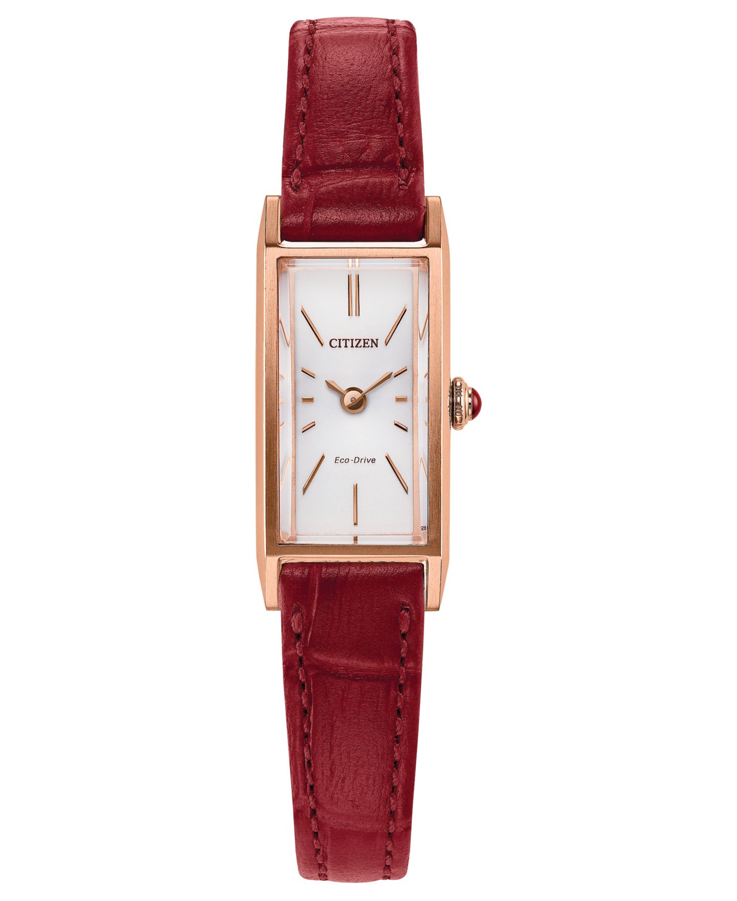 Женские часы Citizen Fio Red Leather Strap Watch, 14.3mm — фото 1