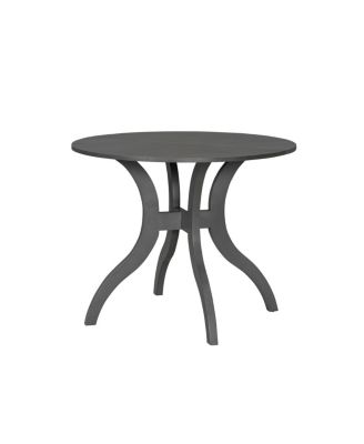 Oak Gray Round Dining Table 39.4" - Solid Wood Legs, Timeless Elegance