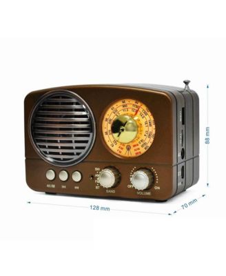 Portable Vintage Radio, FM/AM/SW Receiver with Bluetooth & USB/TF Playback for Home Decor