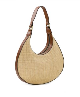 Coco Small Fine Weave Crescent Hobo Bag