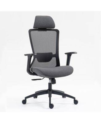 High Back Mesh Office Chair with Adjustable Lumbar Support & Headrest