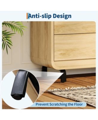 6 Drawers Dresser for Bedroom, 47" Wide Modern Wooden Clothes Dresser with Large Wood Storage, Chest of Drawers for Living Room.