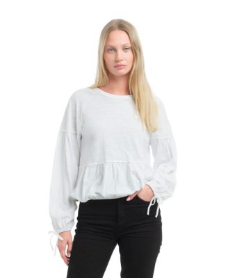 Women's Shirred Elastic Hem Tee