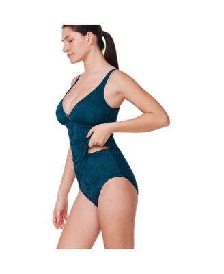 Women's Jolene Textured V Neck Tankini Top