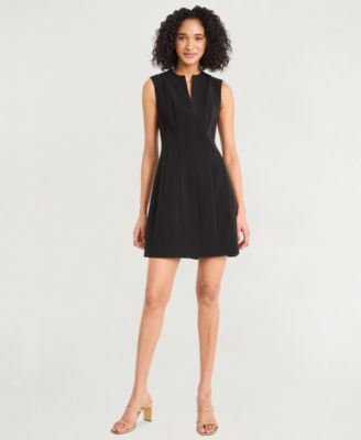 Women's V-Neck Multi Seamed Dress