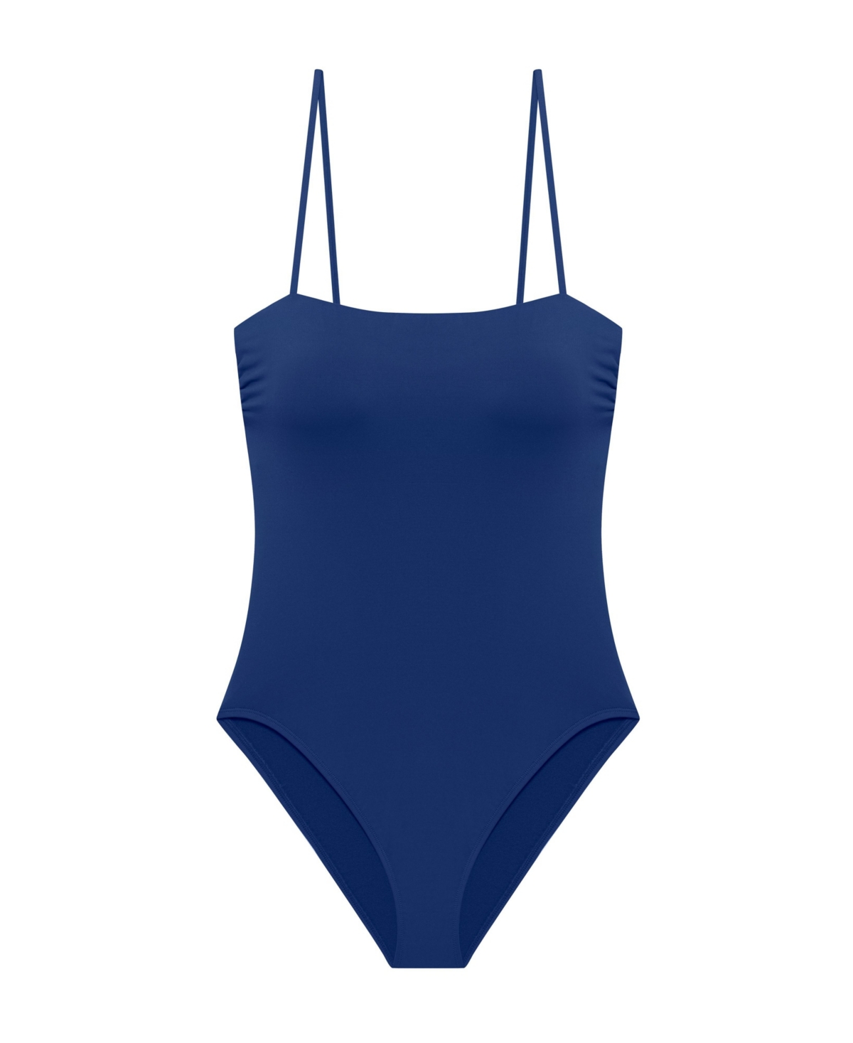 Lauren Ralph Women's Blue Saturn Square Neck Lingerie One-Piece Swimsuit