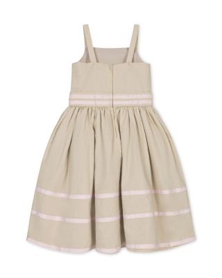 Little and Big Girls' Linen Cami Rosette Dress