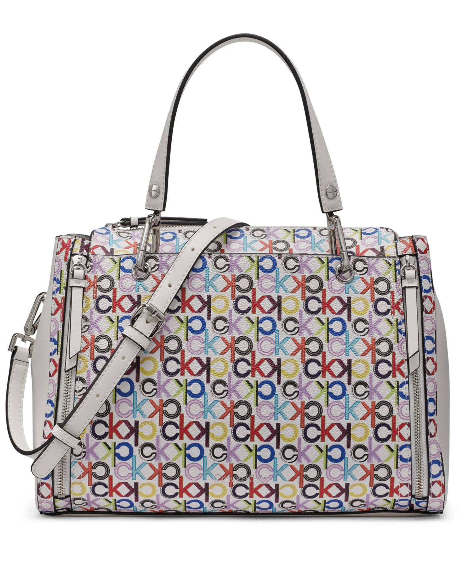 Garnet Signature Triple Compartment Top Zipper Satchel