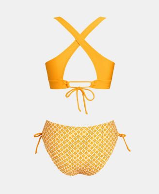 Women's Wide Strap Crisscross Tie Side Bikini Set