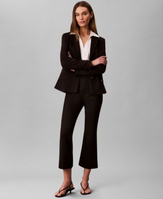 Women's Ponte Crop Flared Pants