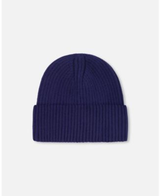 Kids Unisex Knit Hat Navy Blue - Toddler|Child