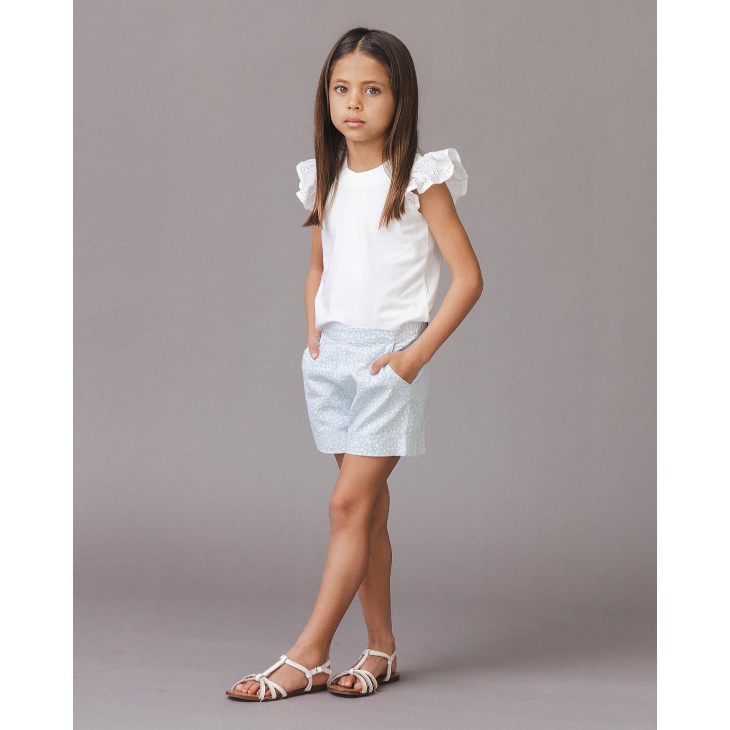 Little Girls Hope and Henry Organic Seersucker Pull-On Short