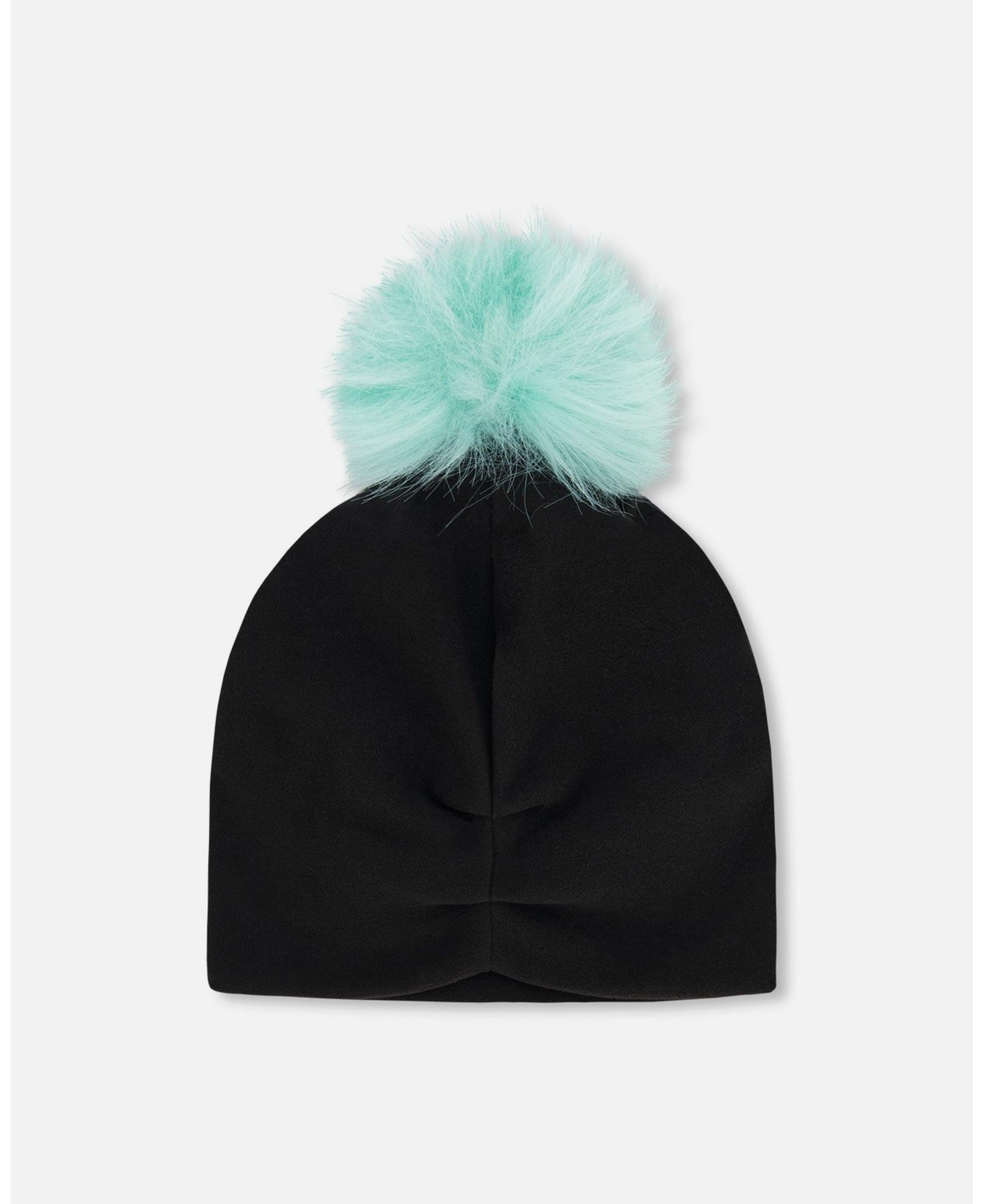 Deux par Deux Baby Girls Stretch Jersey Hat with Pompom
