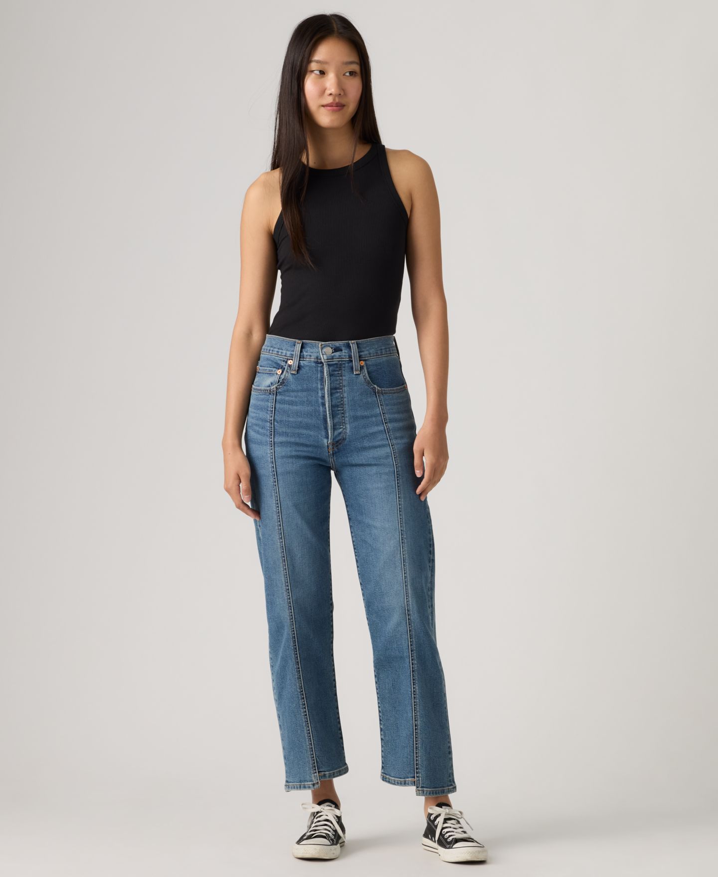 Женские джинсы Levi's Ribcage Seamed High-Rise Straight Ankle, цвет: As It Seams — фото 2