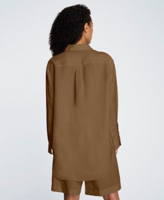 Women's Long-Sleeve Button-Front Top