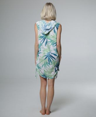 Women's Sleeveless Zip Hoodie With Side Tie