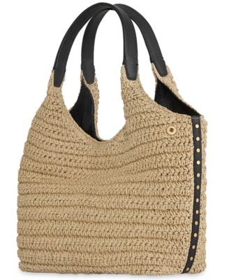 Darren Small Woven Straw Carrysome Crossbody Bag