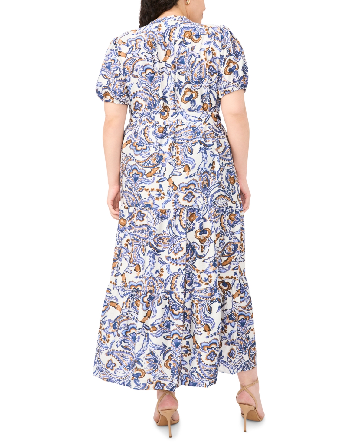 Msk Plus Split Neck Maxi Dress