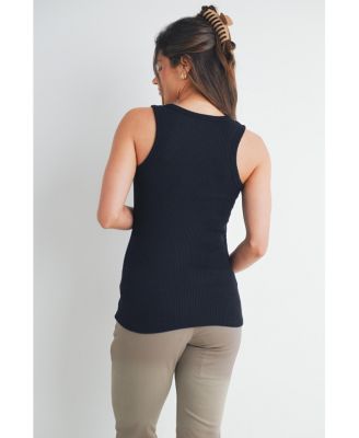 Maternity Ribbed Scoop Neck Tank Top