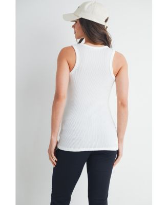Maternity Ribbed Scoop Neck Tank Top