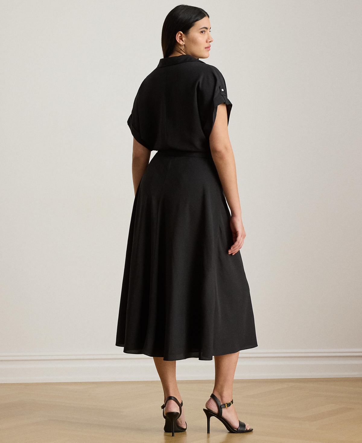 Lauren Ralph Lauren Plus Size Collared Neck Dress